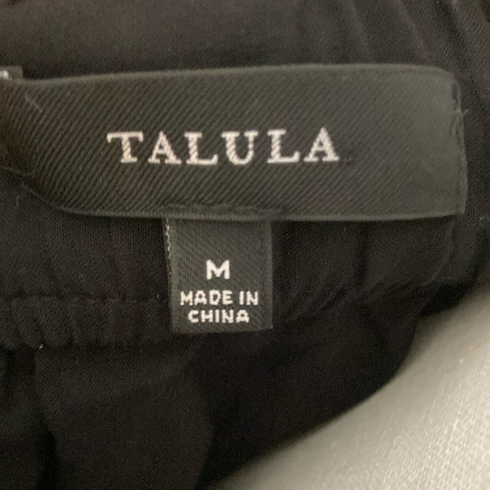 Aritzia Talula Women's Black Midi A-Line Skirt with Pleated High-Low Hem Size M - Picture 3 of 13